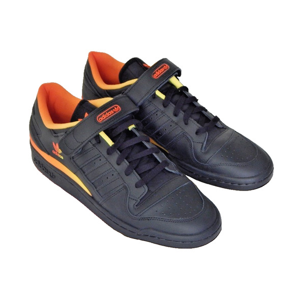 Adidas Originals FORUM Low Sneaker Core Black Seismic Orange Men’s 12 US NEW - Picture 1 of 14